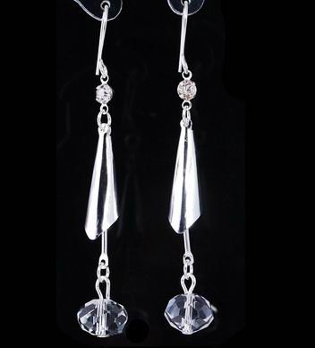70mm SPARKLING CRYSTAL DANGLE EARRINGS